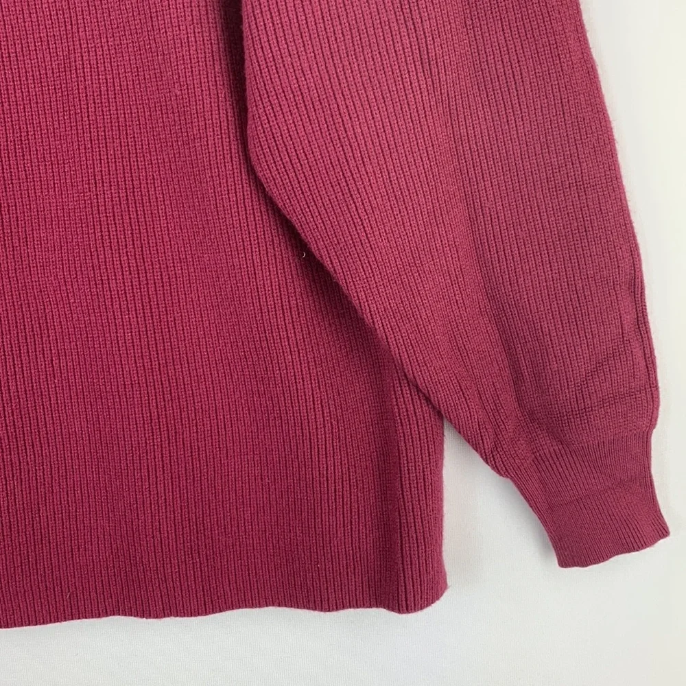 Free People Structured Knit Tunic Turtleneck Pullover Sweater XS Oversized - Picture 6 of 7